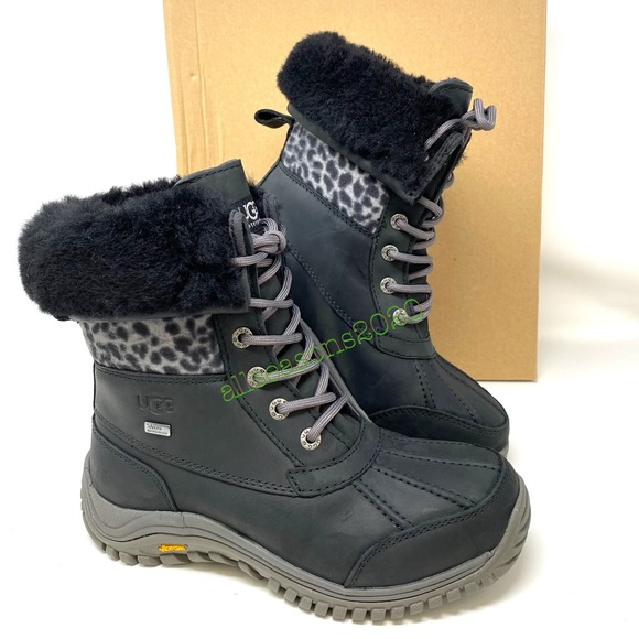 UGG Women’s Boots Adirondack 2 Exotic Black Grey - Picture 7 of 11